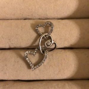 Kay Jewelers 3 Heart pendant with diamonds